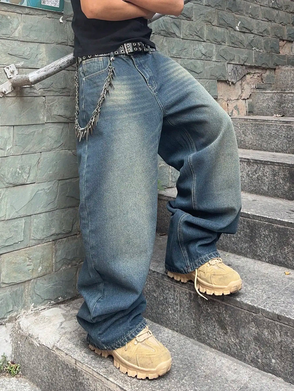 TOP Baggy Washed Jeans