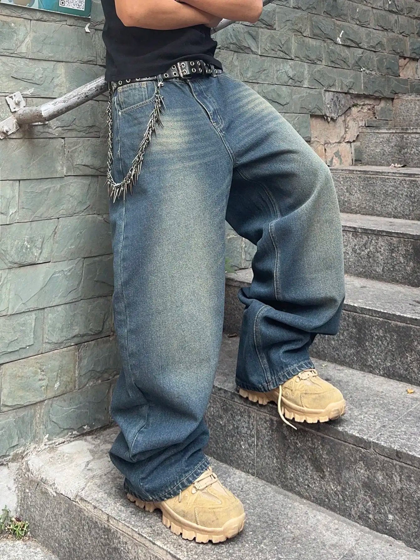 TOP Baggy Washed Jeans